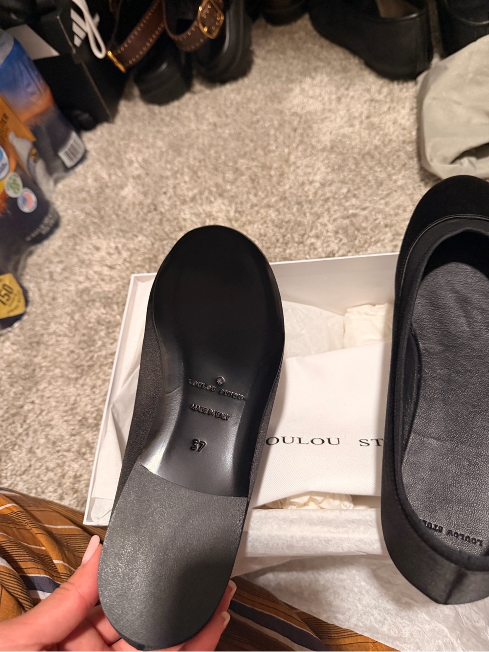 Loulou Studio - Frano Satin Ballet Flats - Picture 2 of 8